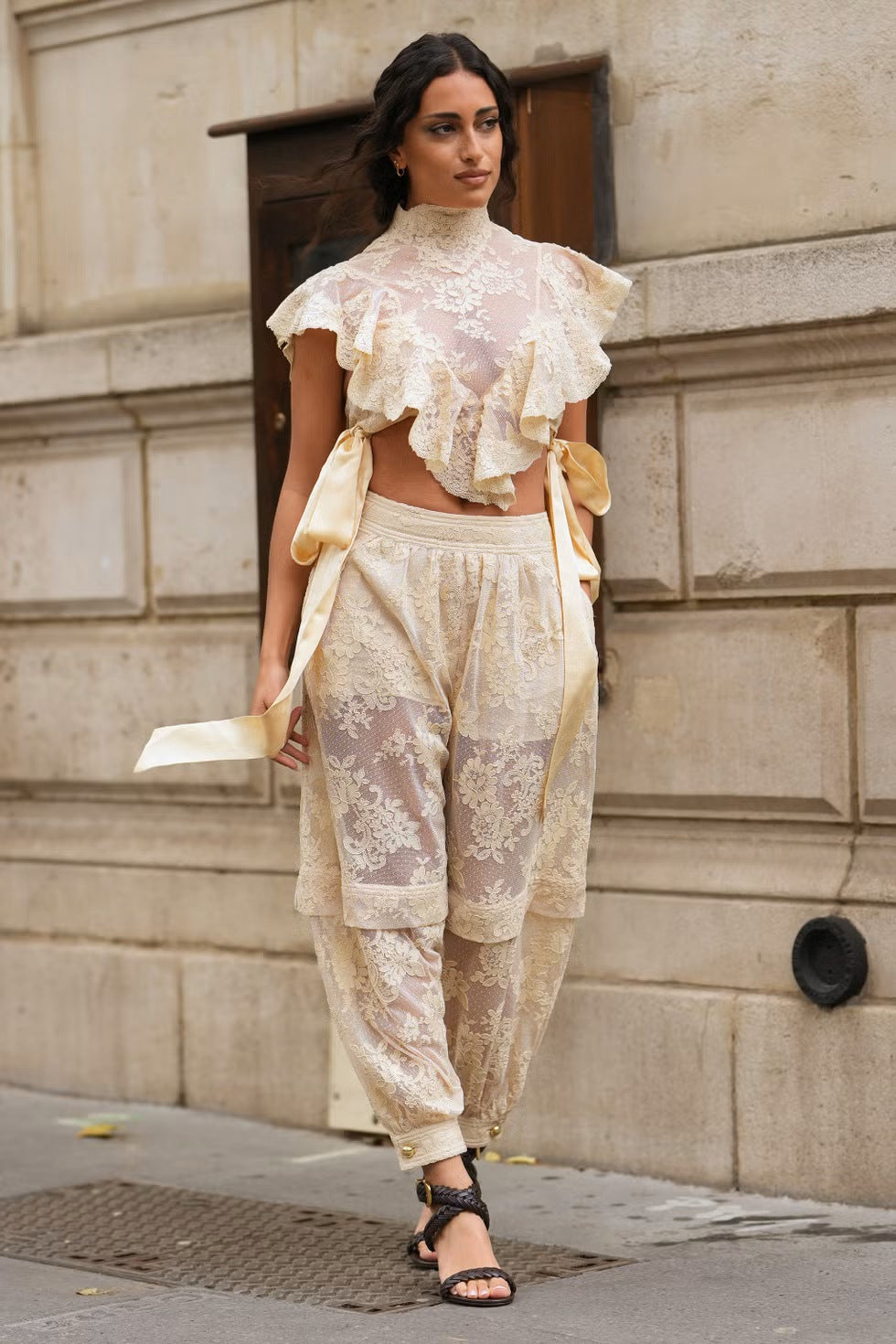 Lightness Streamer Lace Crop Top