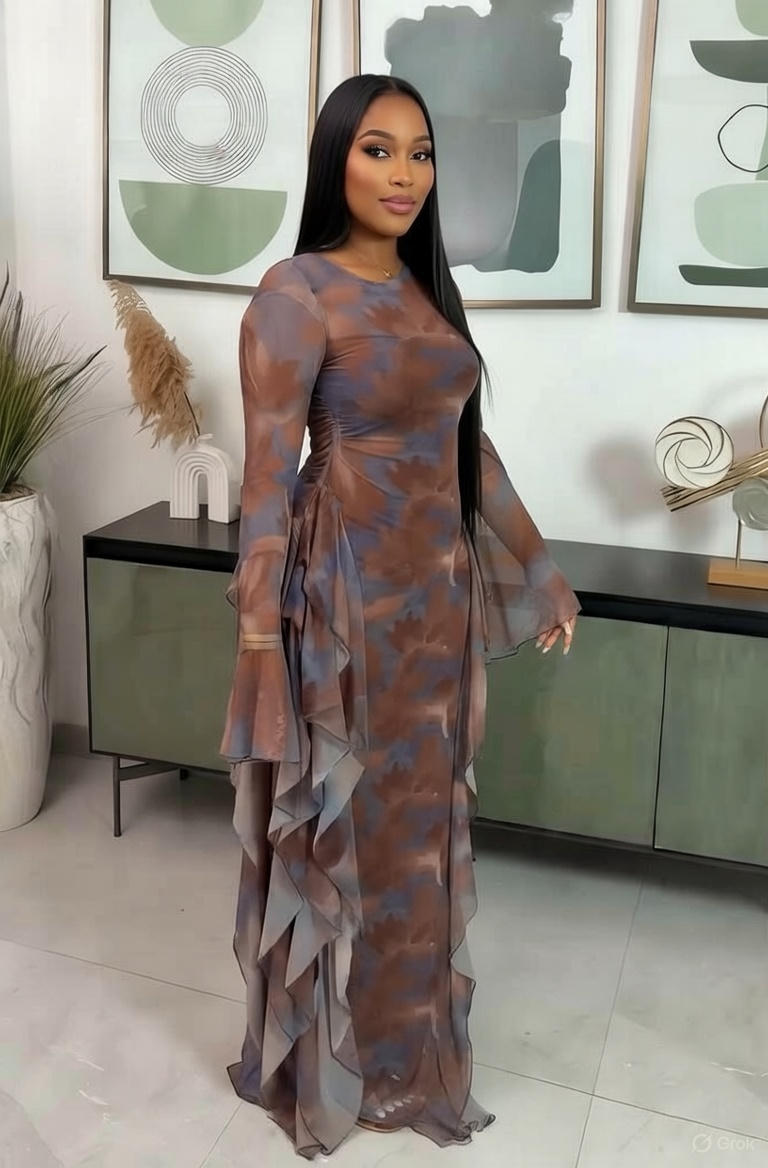 Lucinda Enaxlad Maxi Slip Klänning