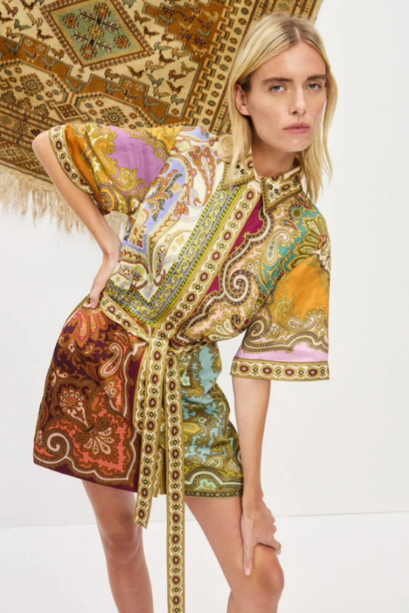 Shirt-Style Linen Dress