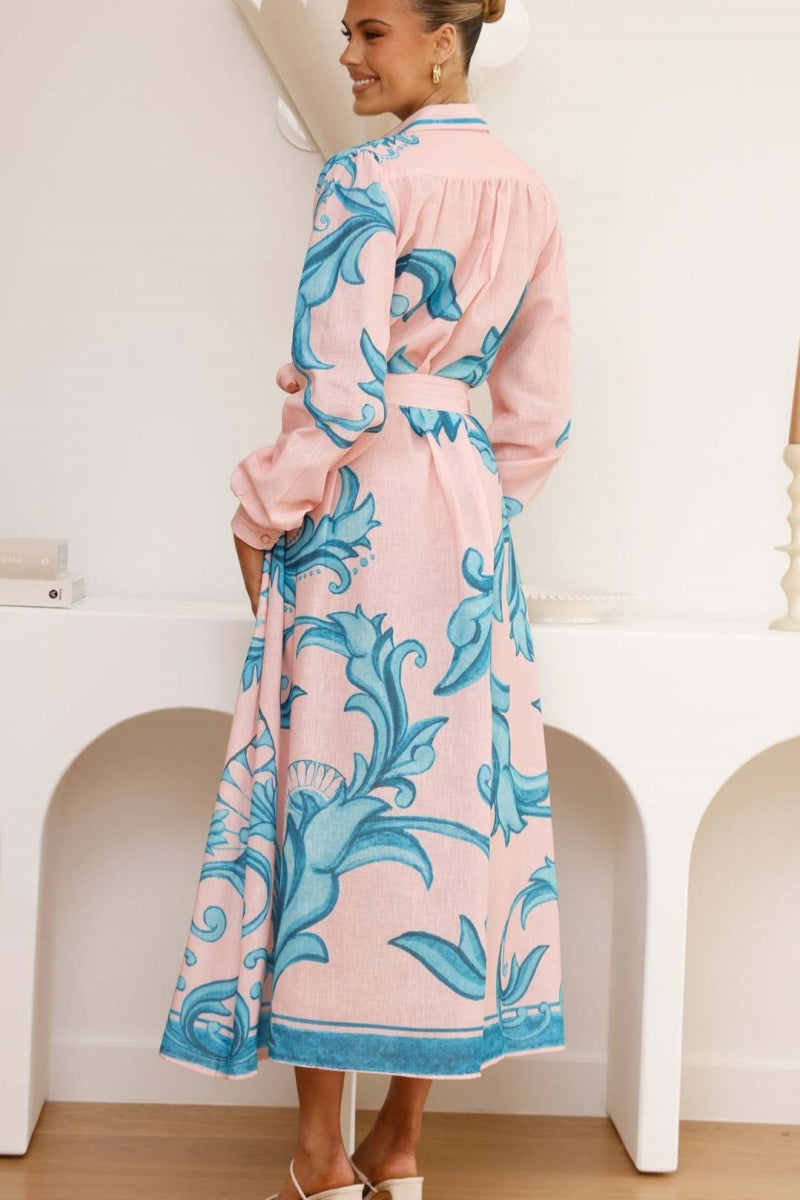 Summer Belted Midi Dress