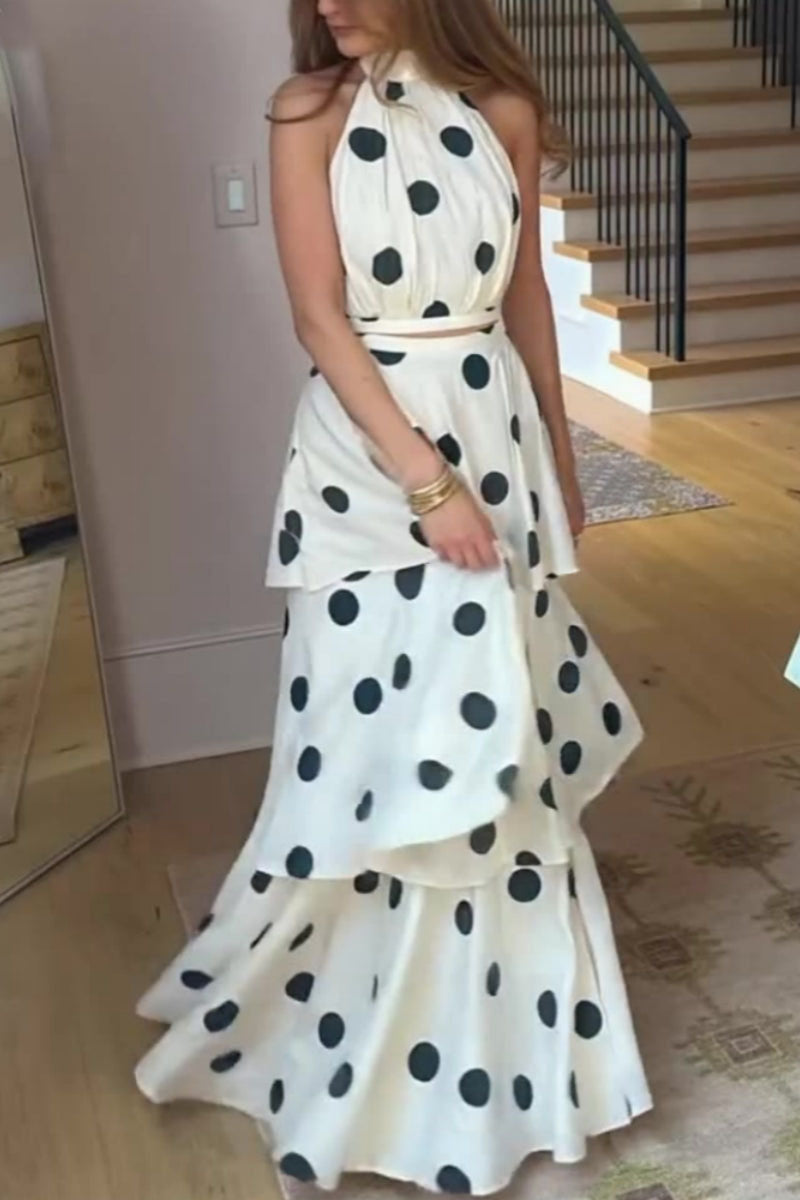 Polka Dot Cake Skirt Set