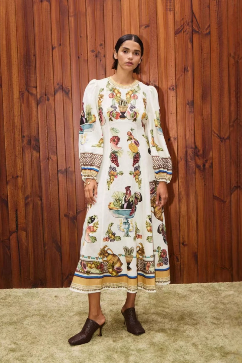 Minimalist A-Line Linen Gown