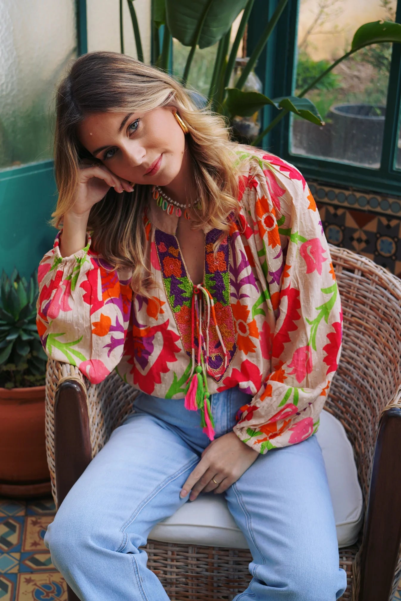 Boho Chic Floral Top