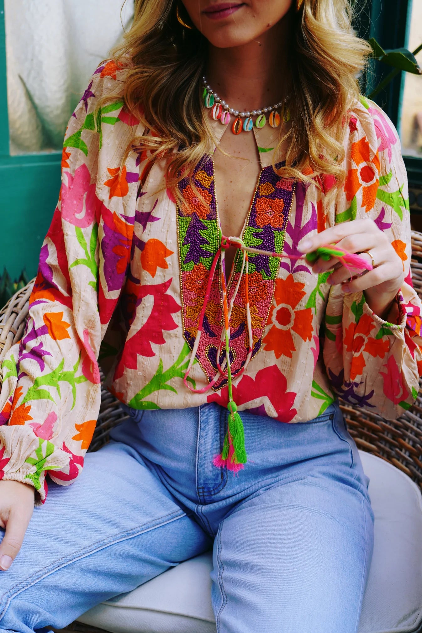 Boho Chic Floral Top