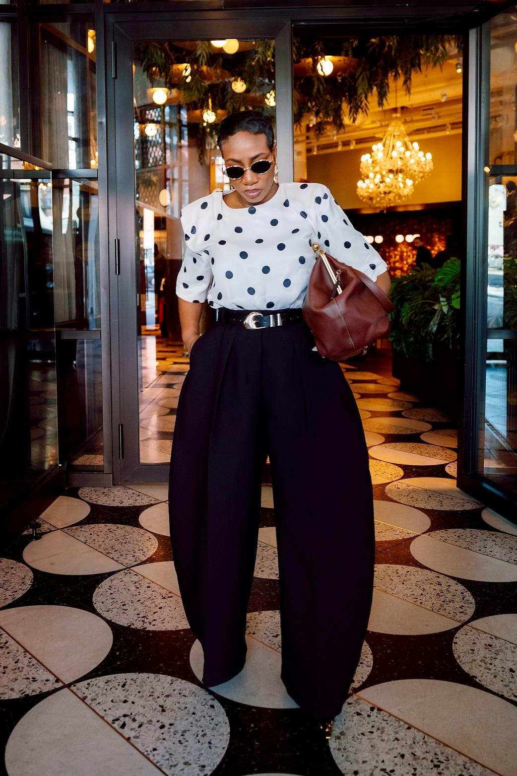 High Waisted Wide  Leg Trousers
