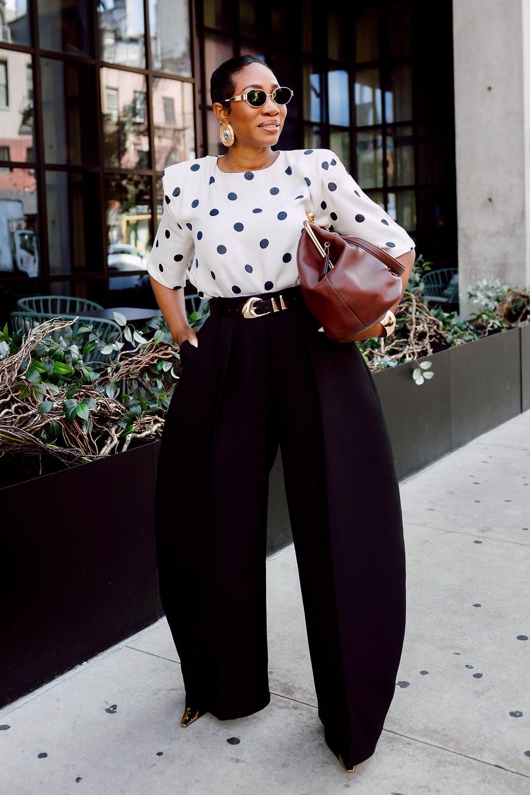 High Waisted Wide  Leg Trousers