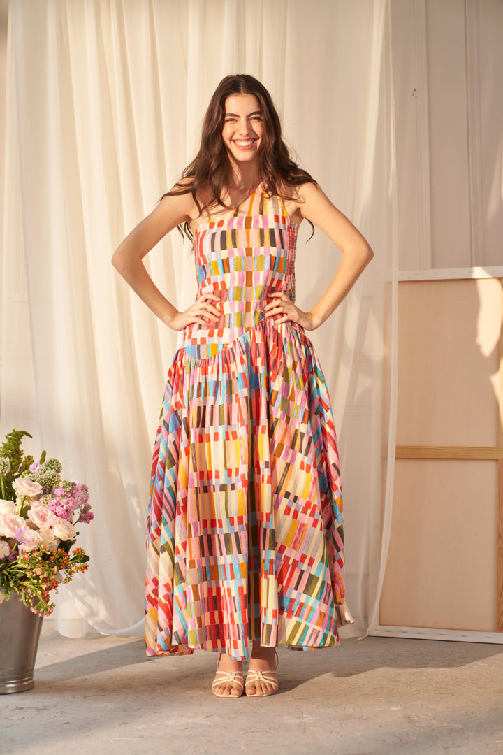 Painter’s Patch Asymmetrical Dress