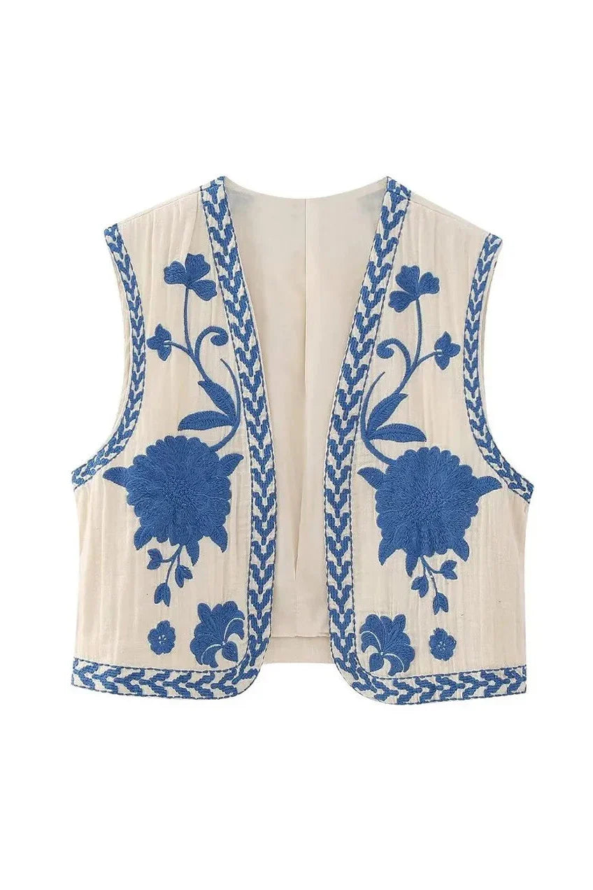 Angeline Blue Waistcoat