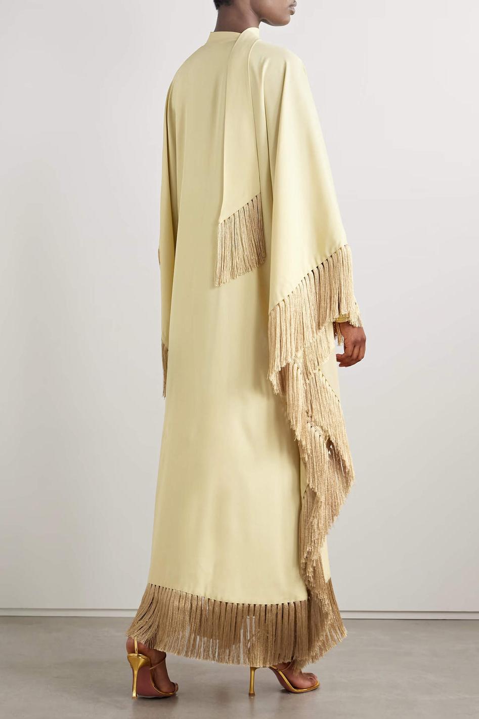 Mrs Ross Fringed Crepe Kaftan