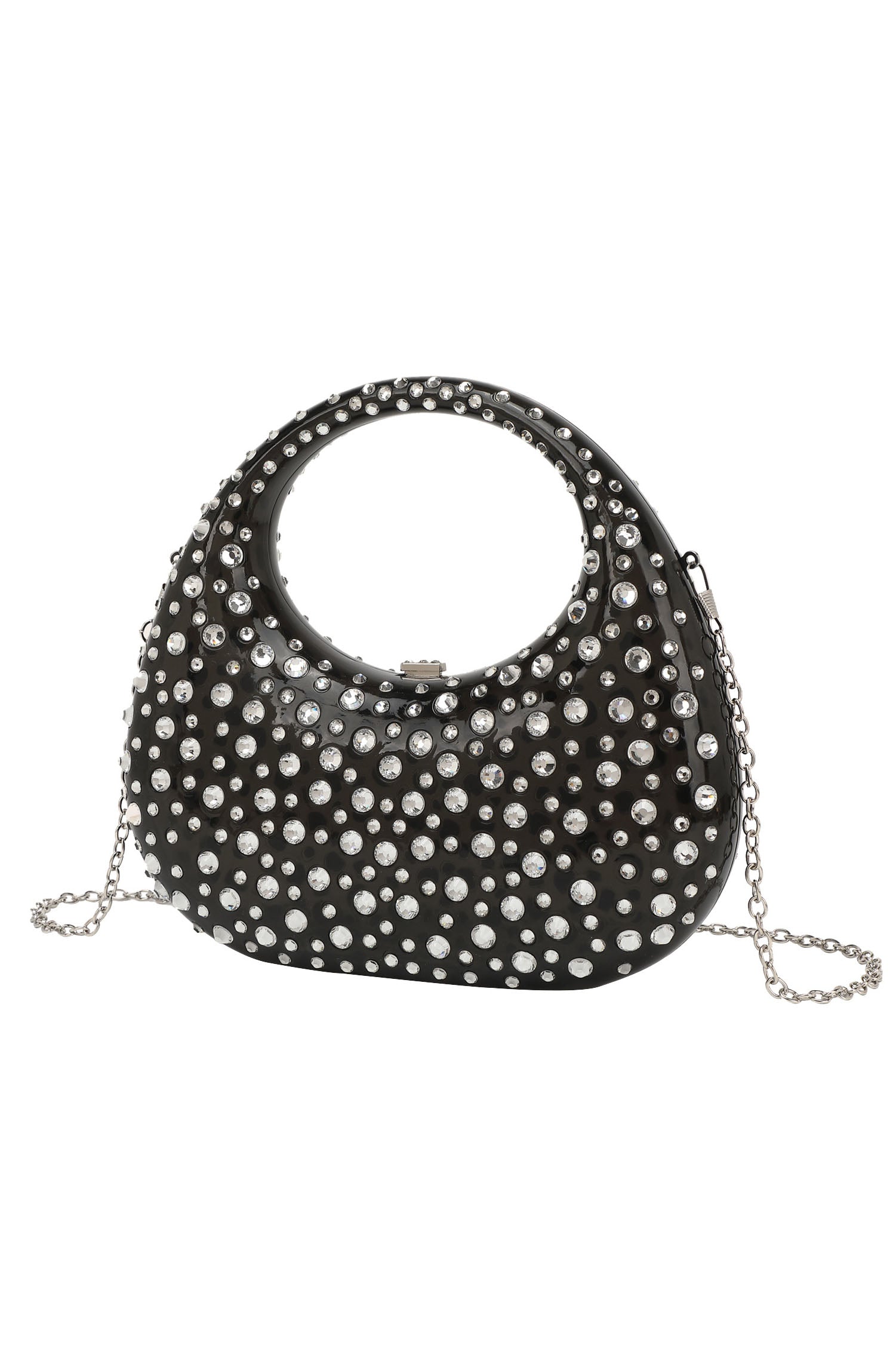 Diamante Embellished Acryl Clutch Bag