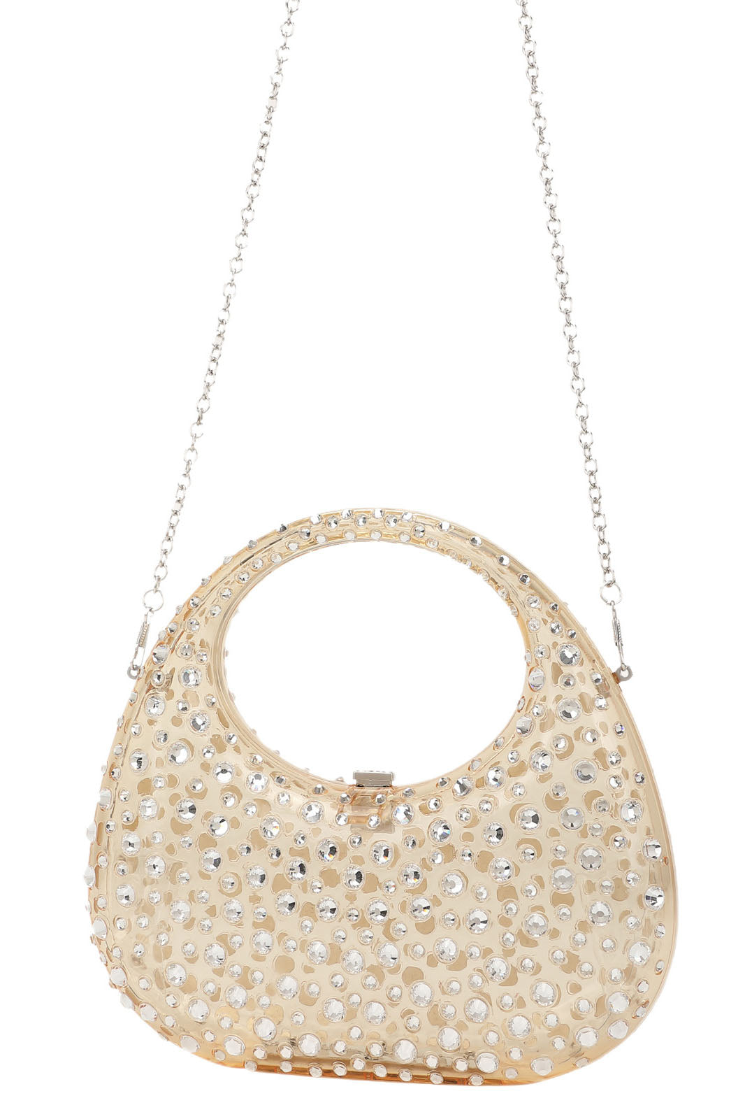 Diamante Embellished Acryl Clutch Bag