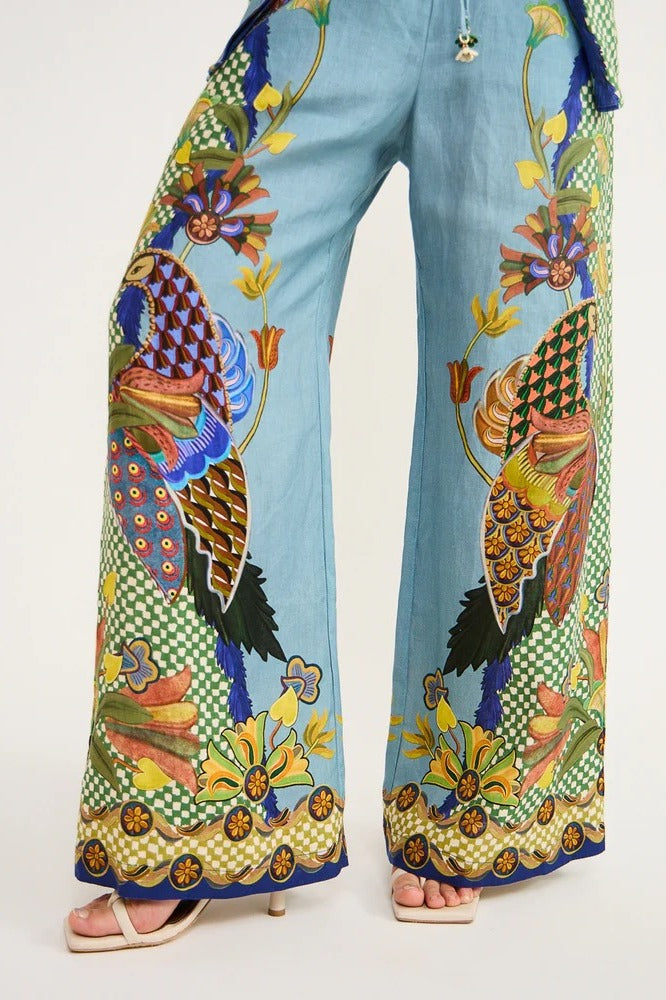 Félice Balloon Sleeve Floral Pants Set