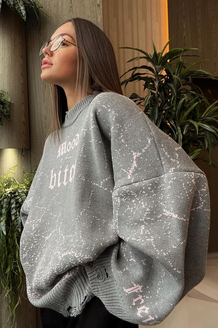 Oversize Streetwear Distressed Sweater