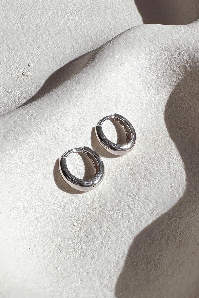 Island Glow Hoop Earrings - Sterling Silver