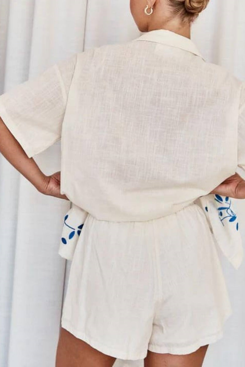 루즈 밴딩 반바지 세트