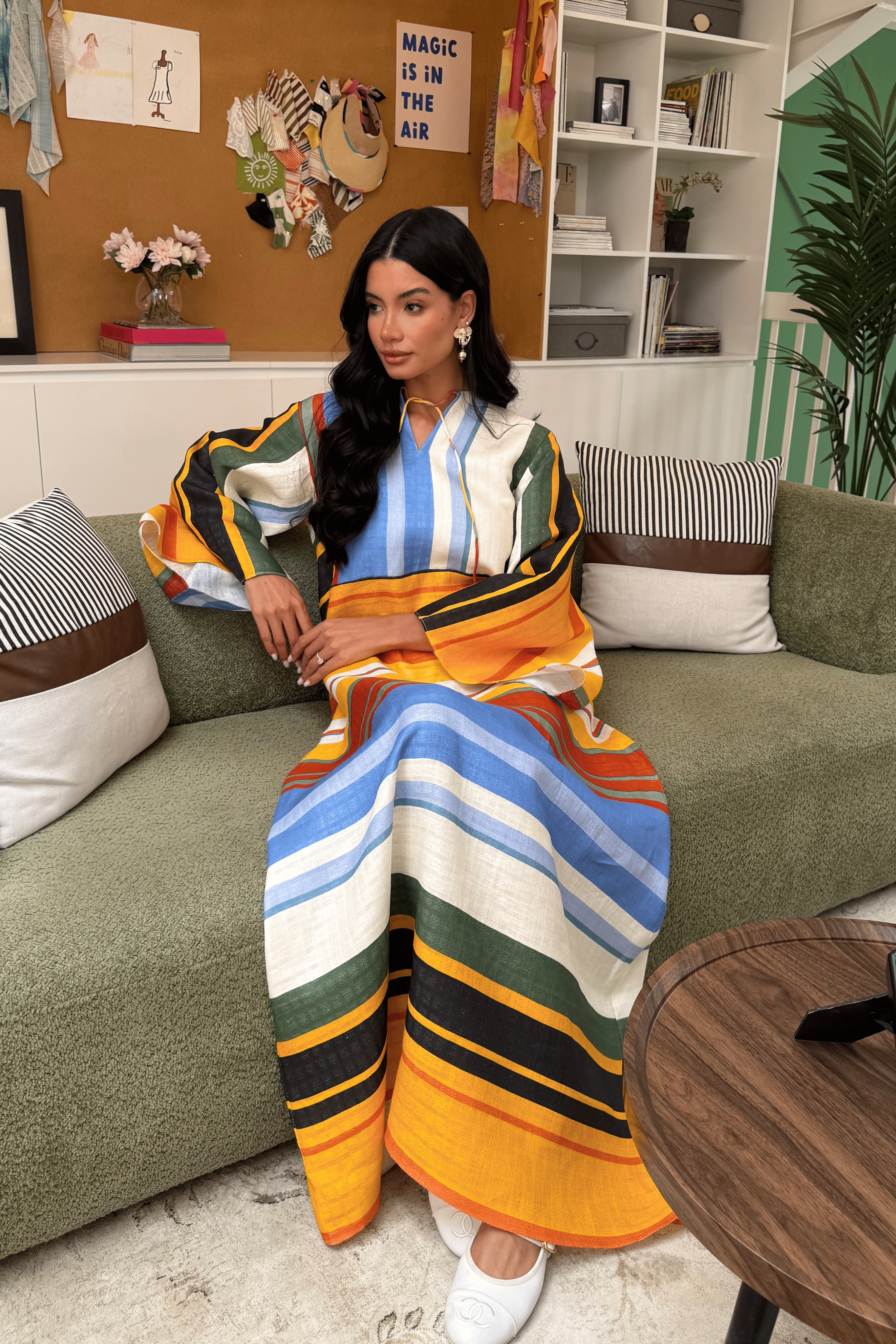 Belle Gradient Plisséiert Maxi Kleed