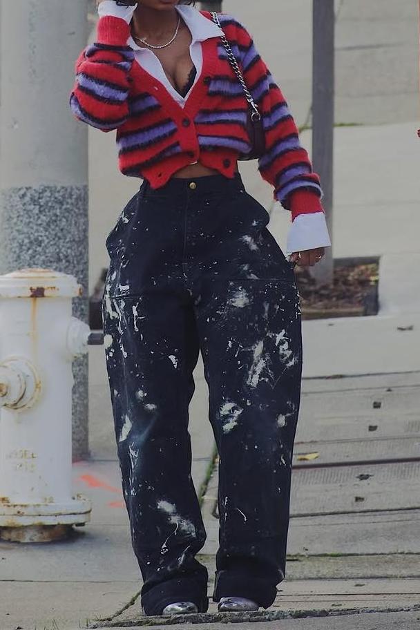 Splash Art Work Jeans