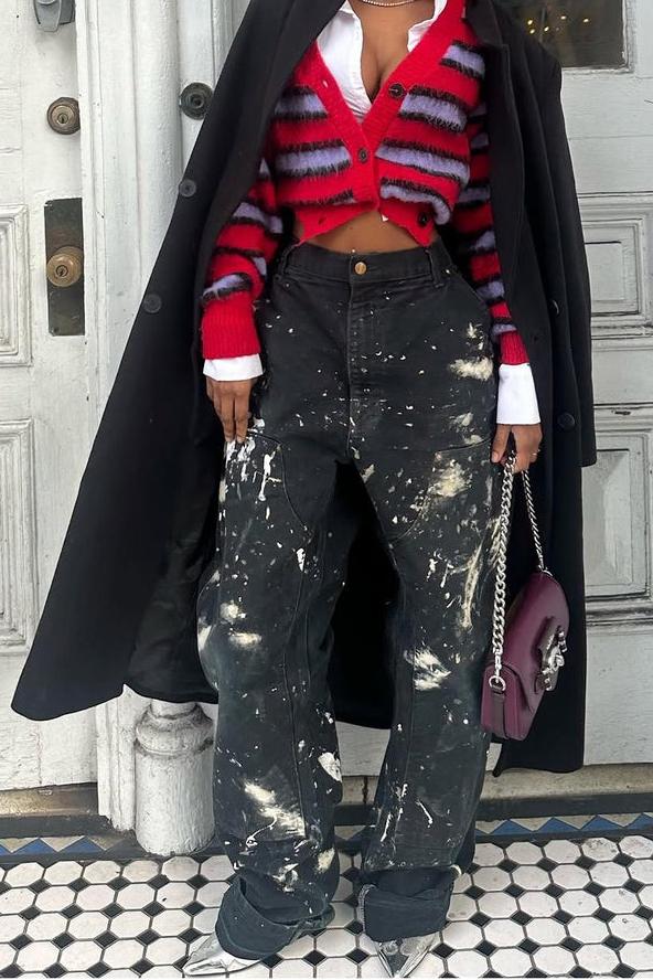 Splash Art Work Jeans