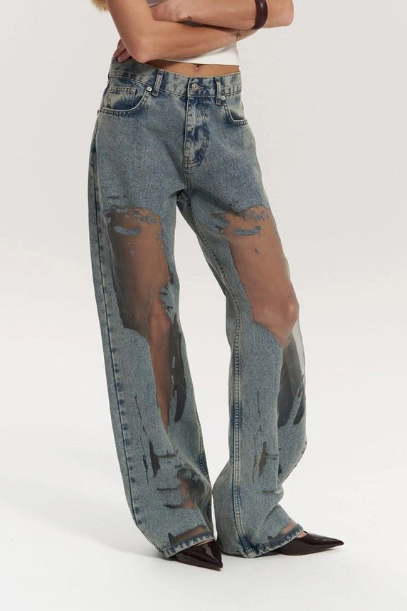 Jeans trasparenti blu Trixie