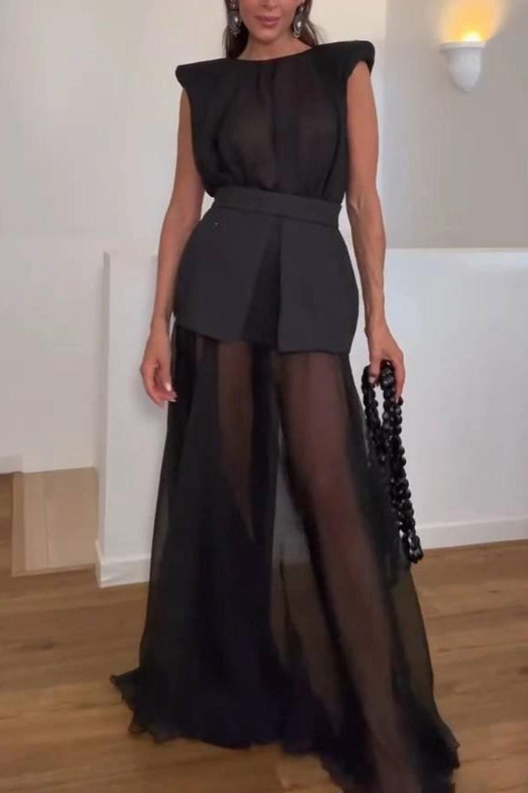 Sheer Mesh Maxi Dress
