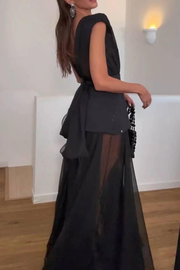 Sheer Mesh Maxi Dress