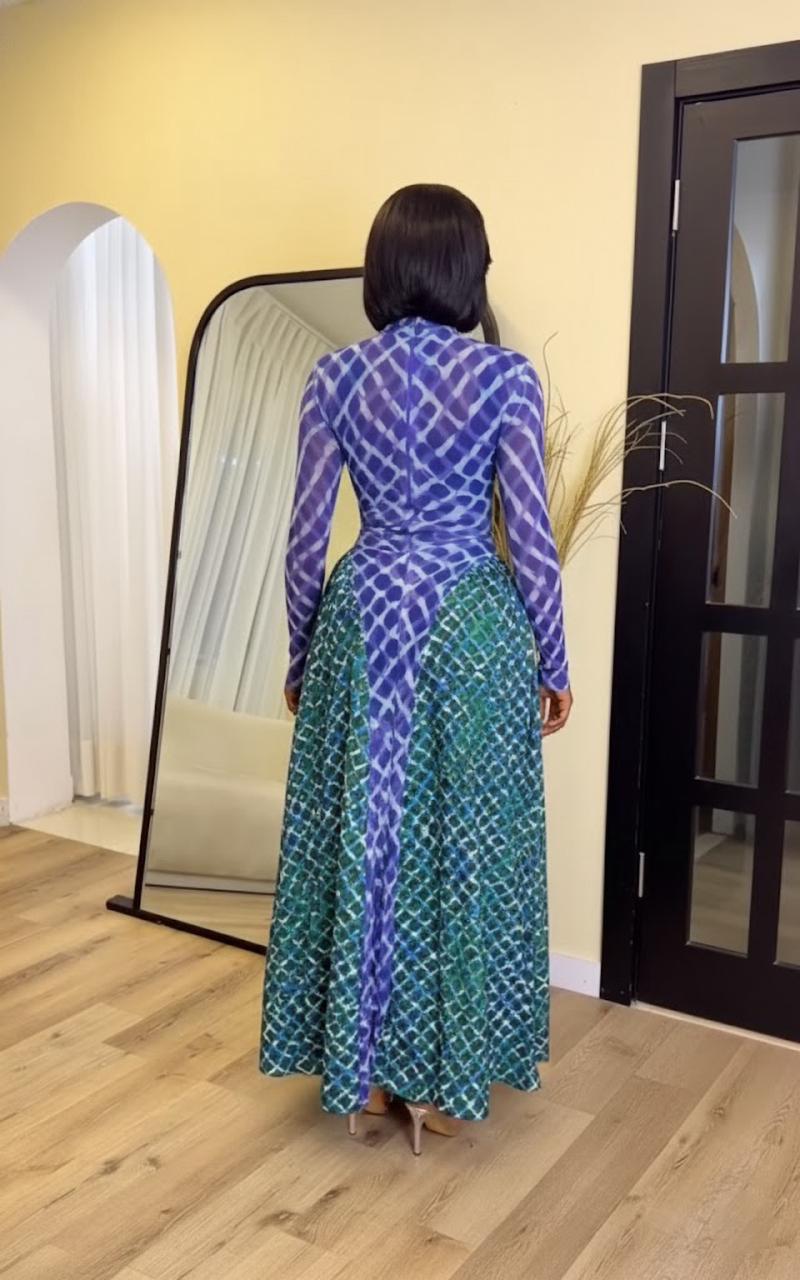 Mermaid Scale Maxi Dress
