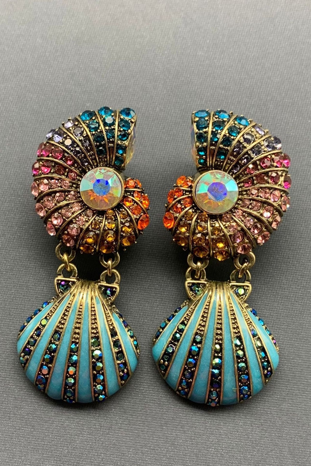 Amalia Flicker Shell Earrings-Sunfere