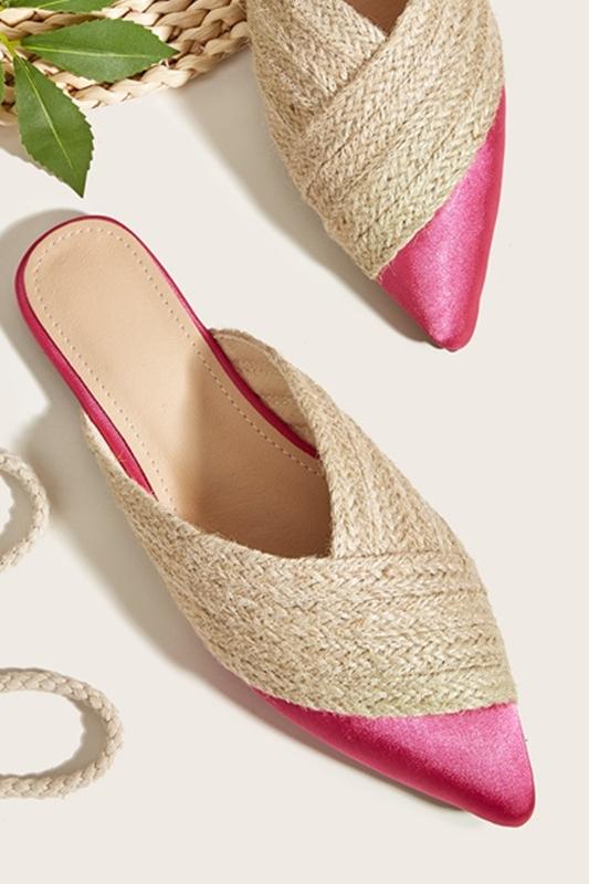 Apphia Woven Satin Slippers-Sunfere