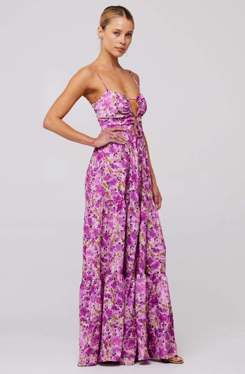 dresses-Beverly Printed Cut-out Maxi Slip Dress-SD00604172697-Purple-S - Sunfere