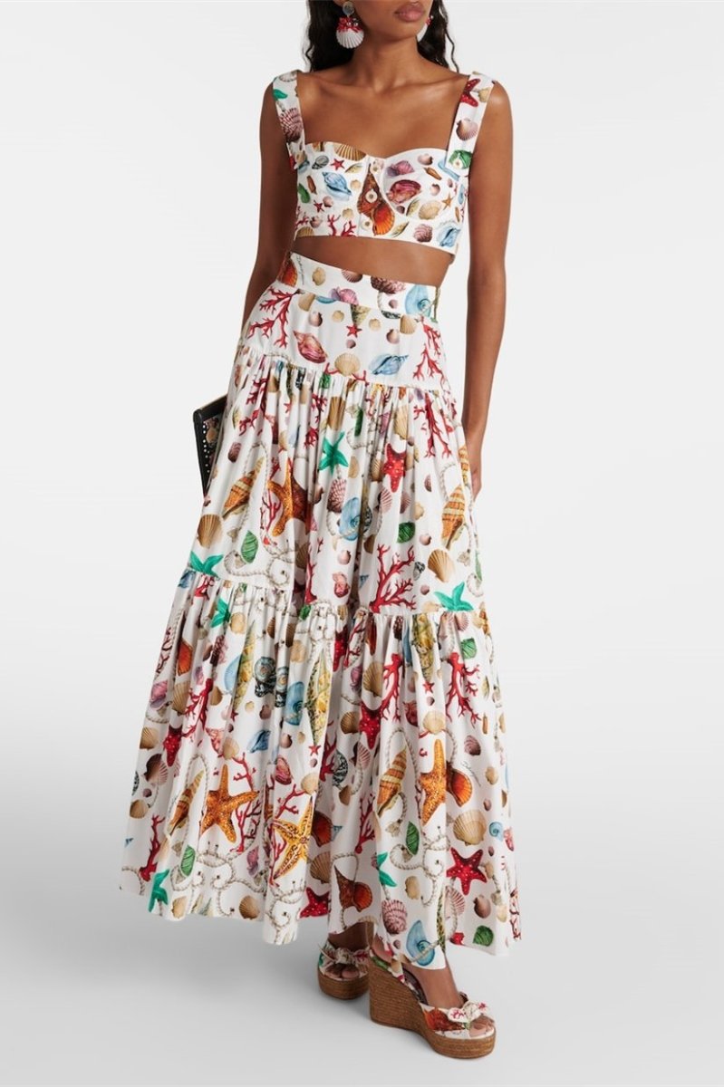 Cynthia Printed Skirt Set-Sunfere