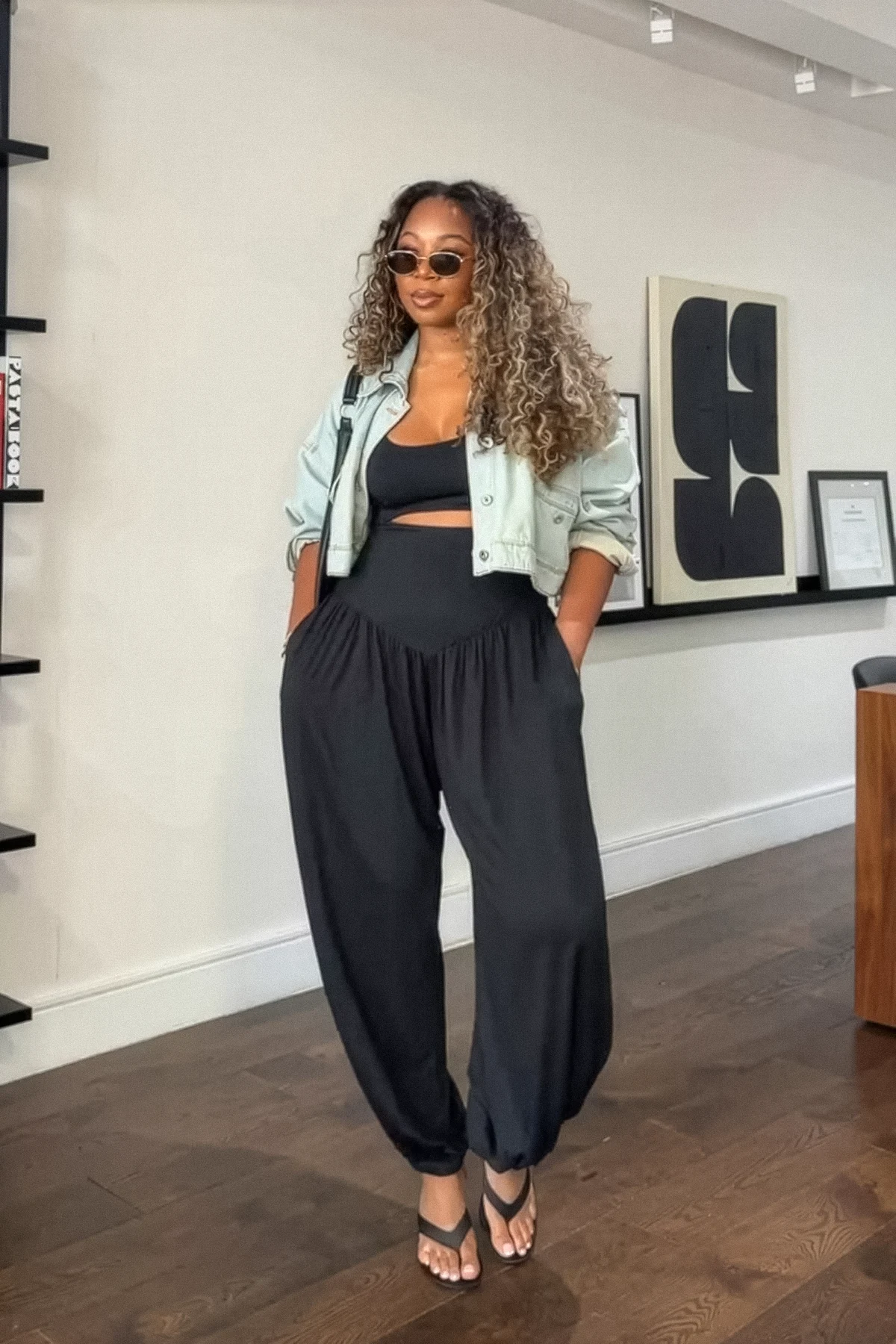 Back Tie Adjustable Strap Loose Jogger Jumpsuit