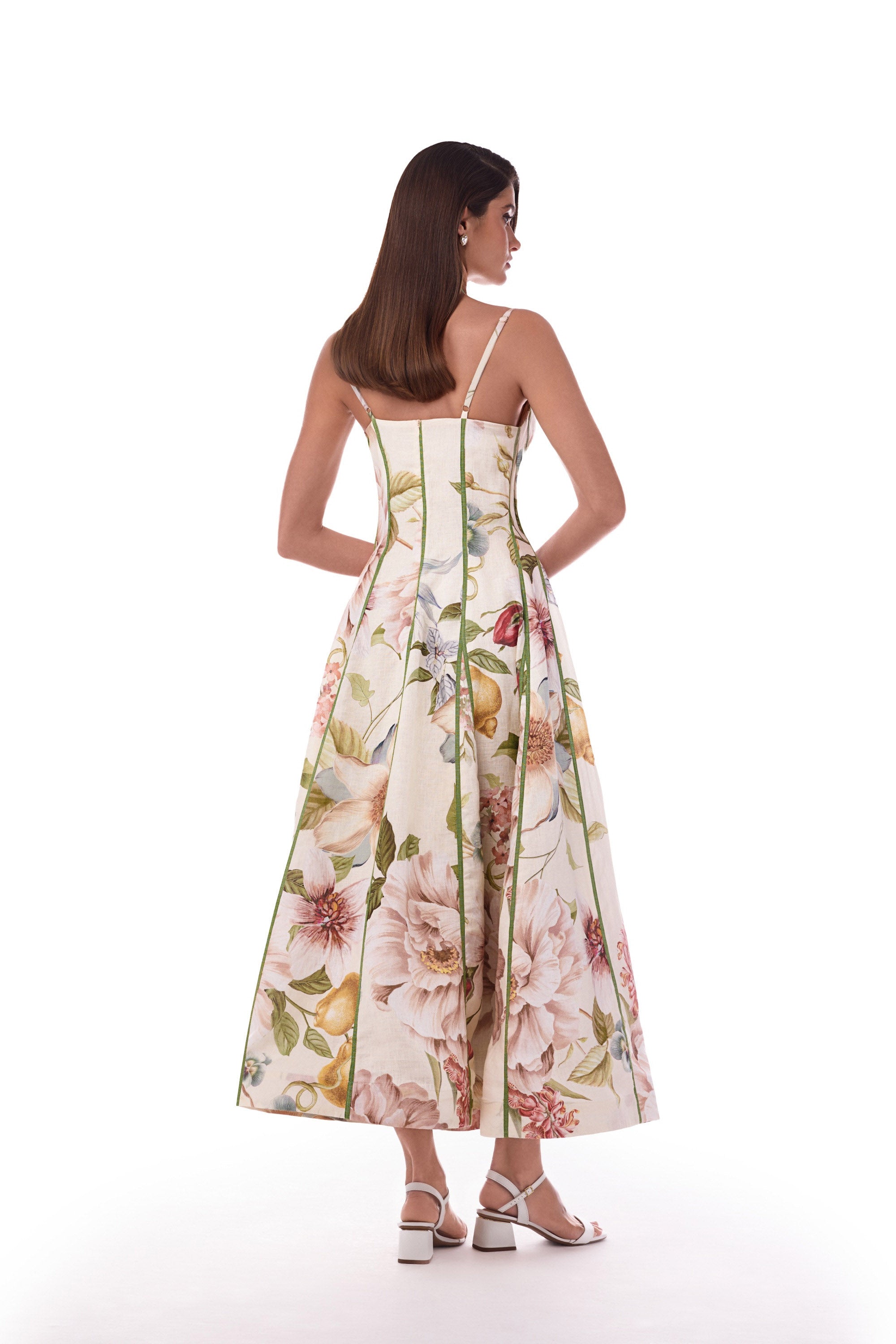 Floral Corset Midi Dress