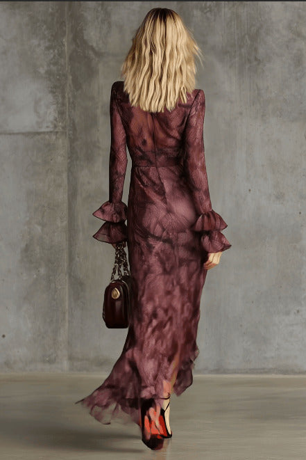 Lucinda Tek Omuz Maxi Kayık Elbise