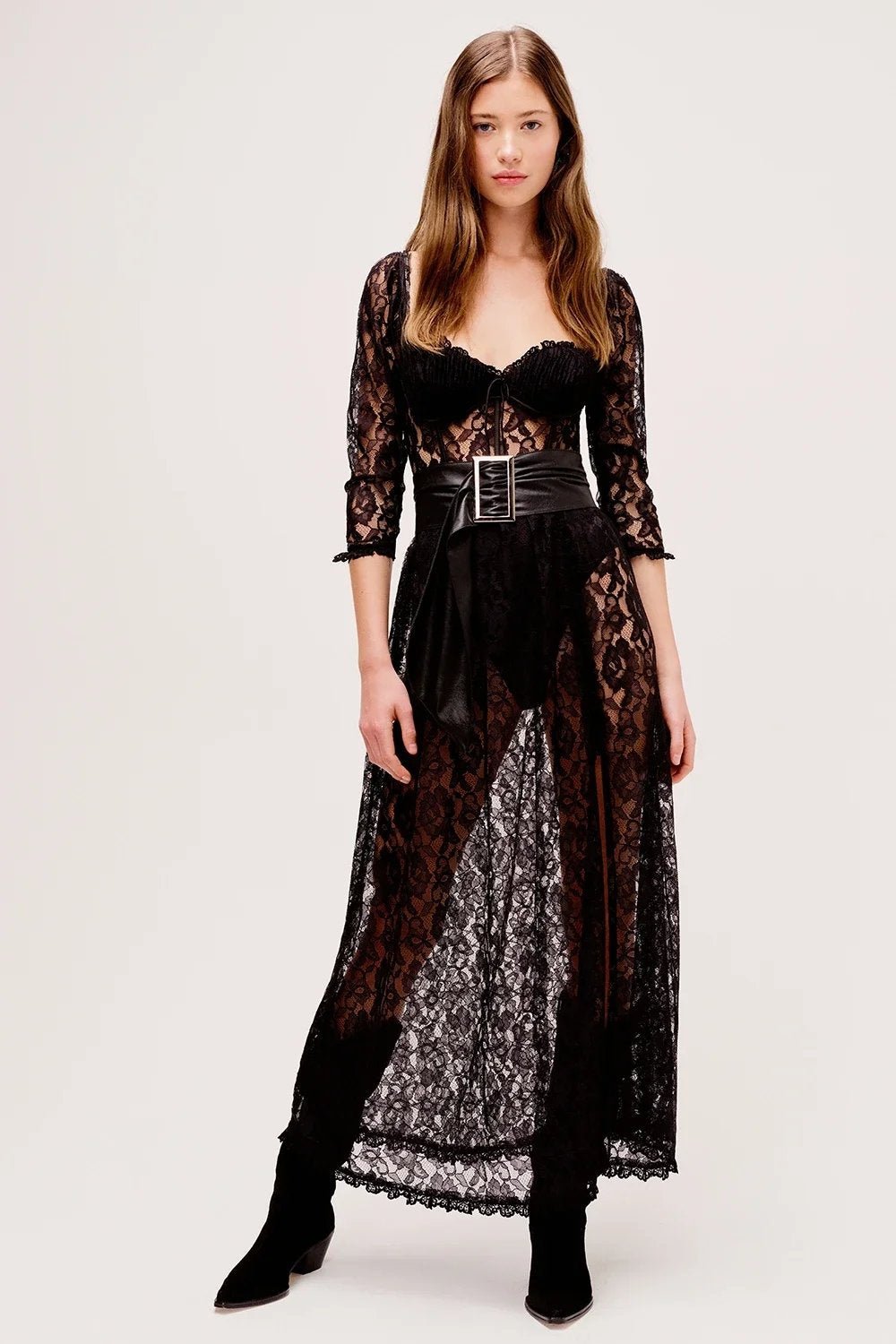 Esther Sweetheart Lace Maxi Dress-Sunfere