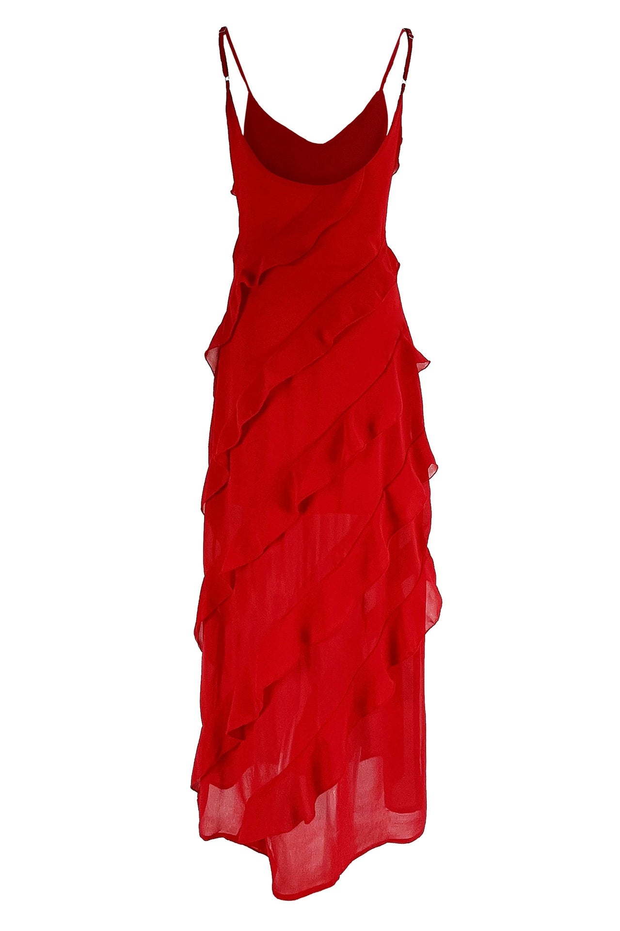 Eve Chiffon Ruffled Maxi Slip Dress