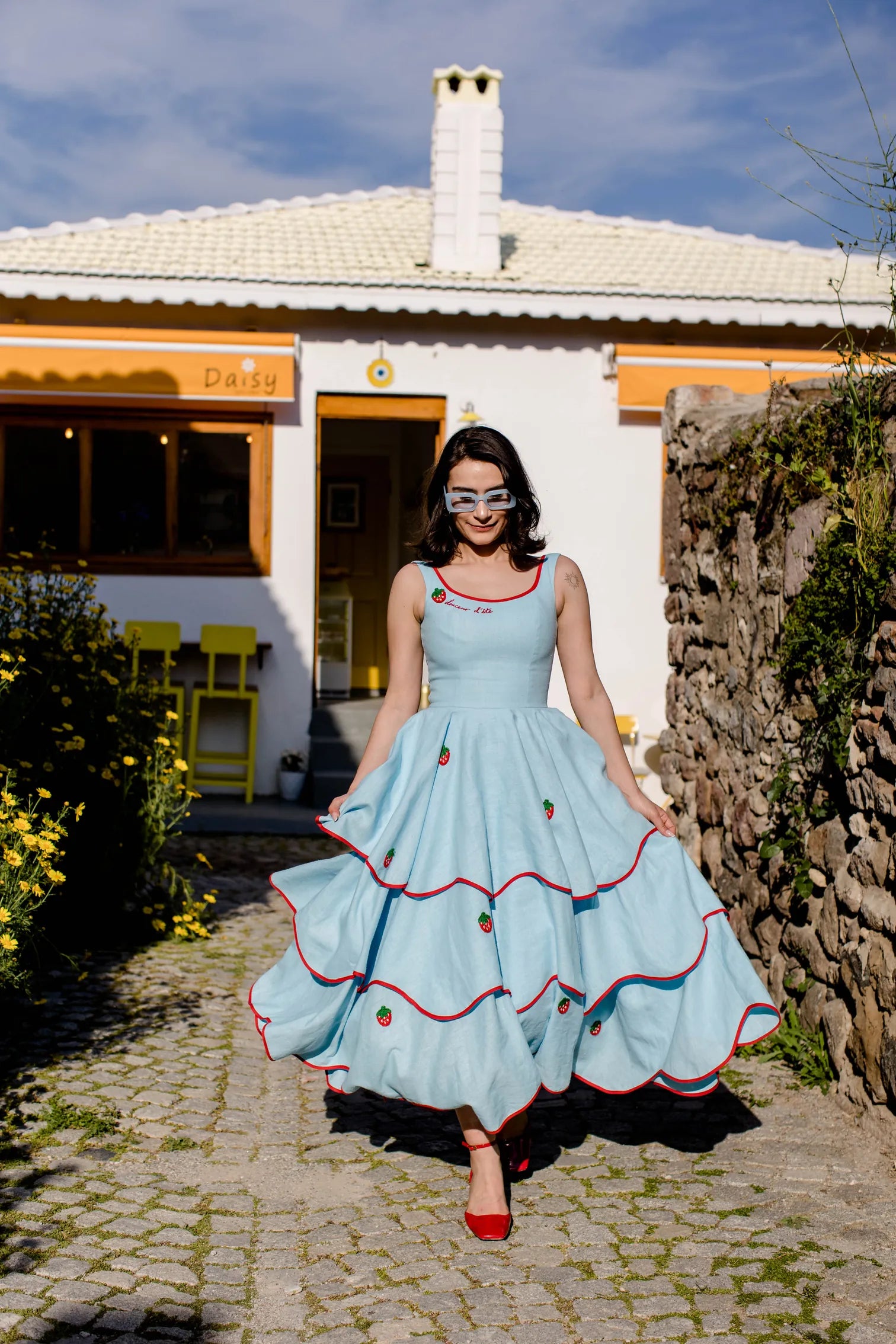 Sleeveless Tiered Midi Dress