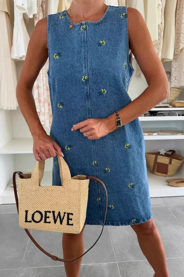 Mini-robe dos nu à imprimé à pois