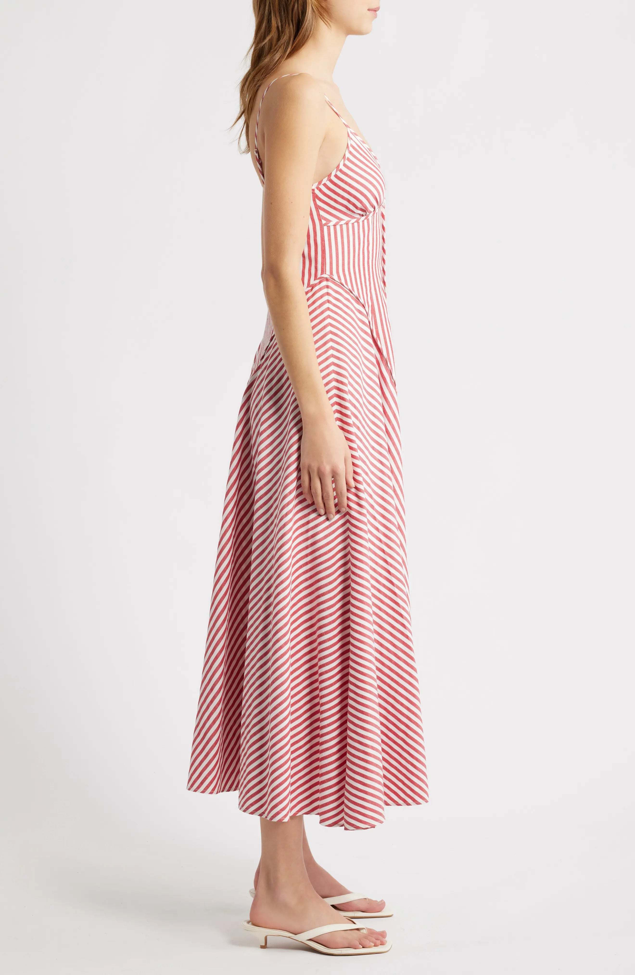 Sandfaarweg geblomt schëllerfräit Maxi-Kleed