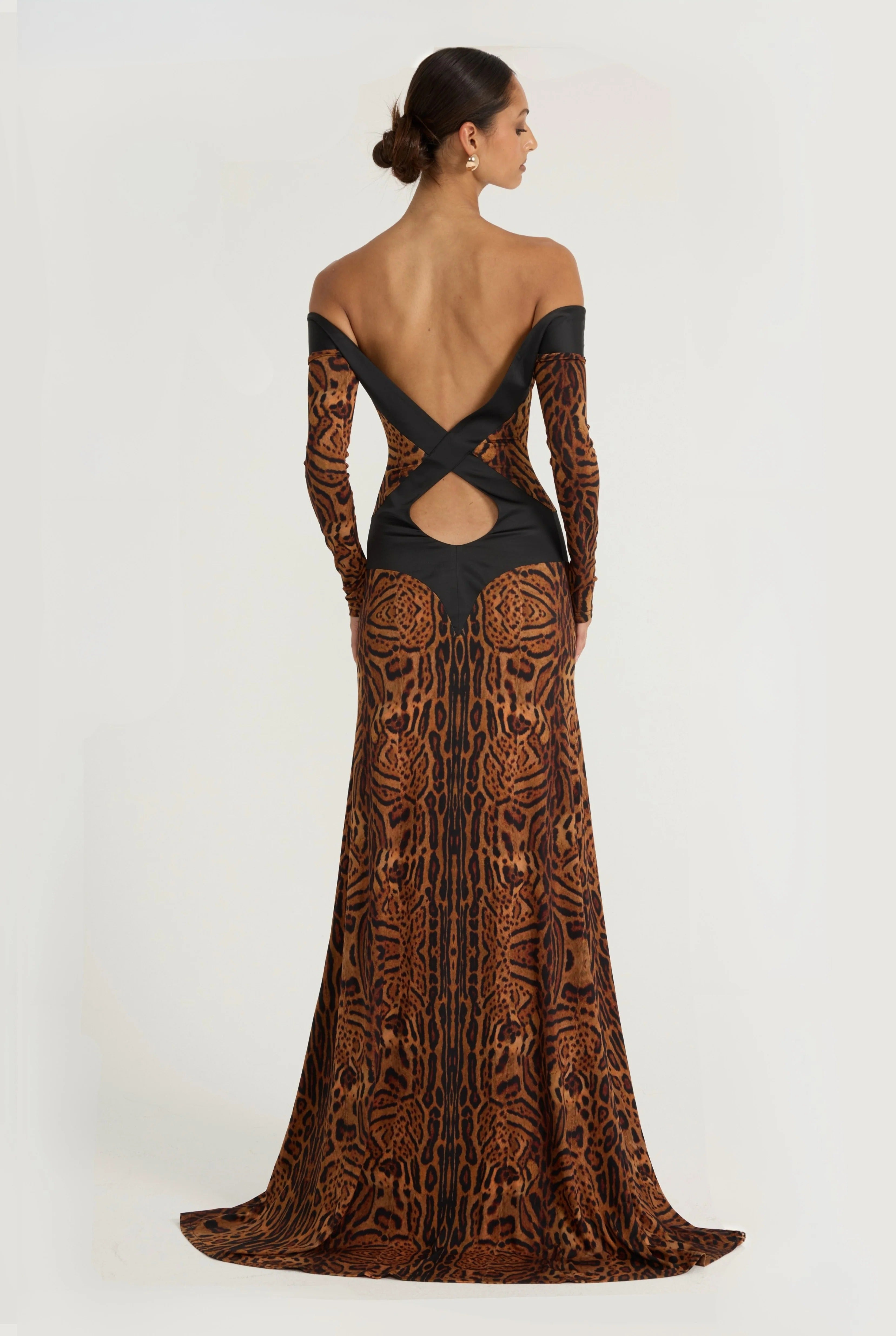 Witte Cape Flow Maxi-jurk