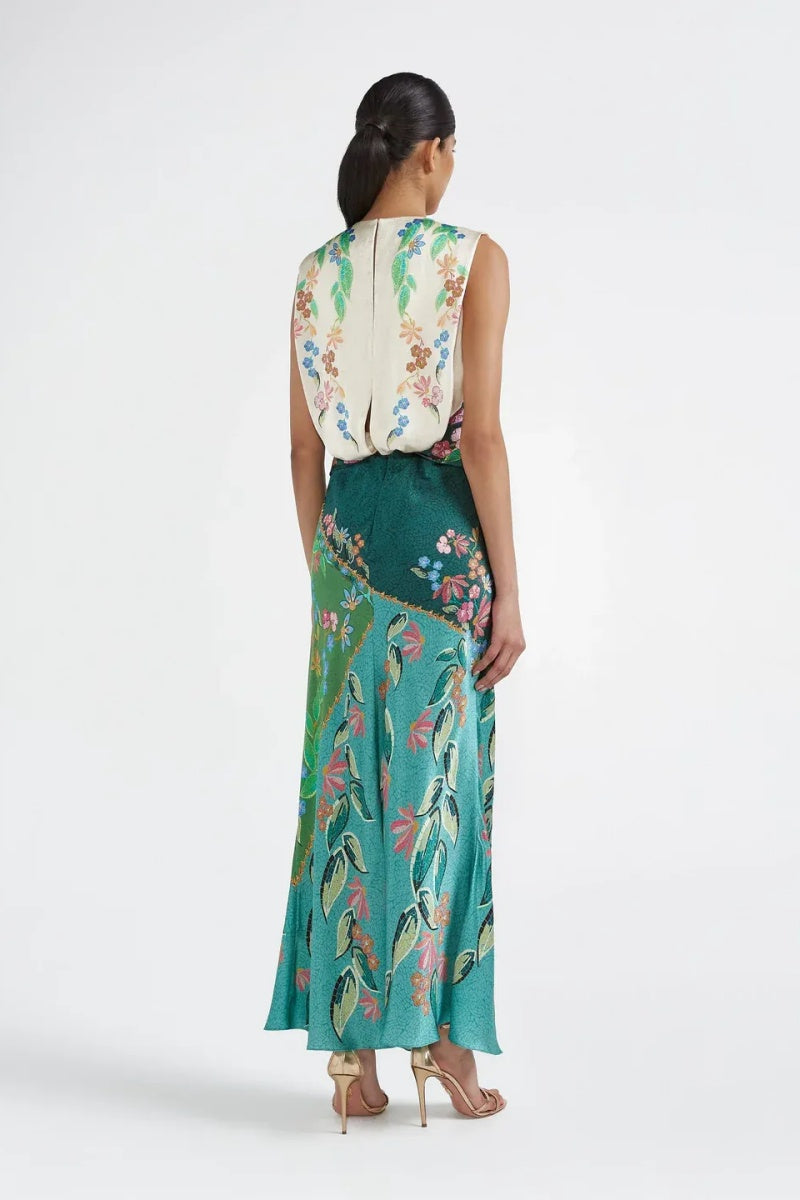 Floral  Leeveless Maxi Dress