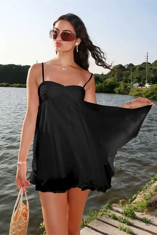 Off-The-Shoulder Camisole Mini Dress