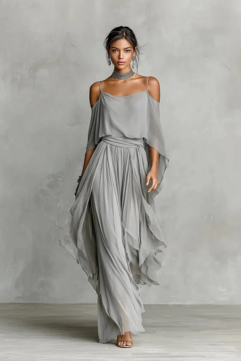Vestido Maxi White Cape Flow