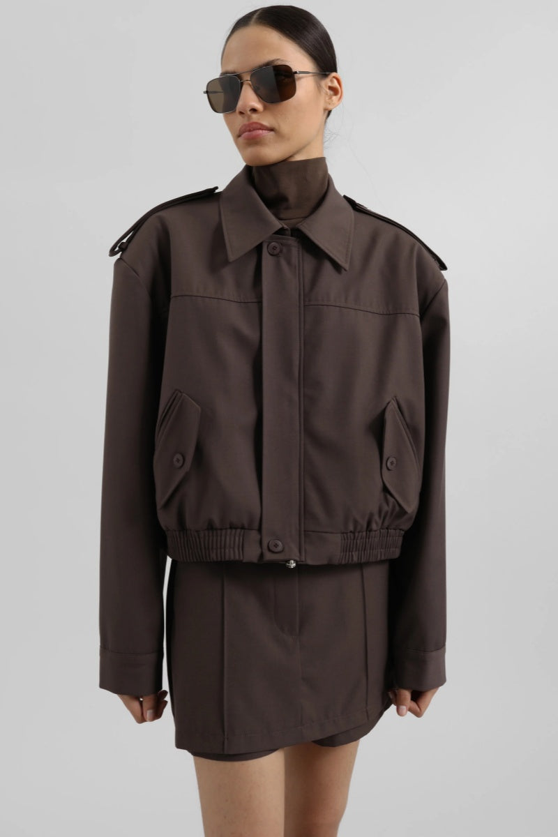 Cropped Bomber Set