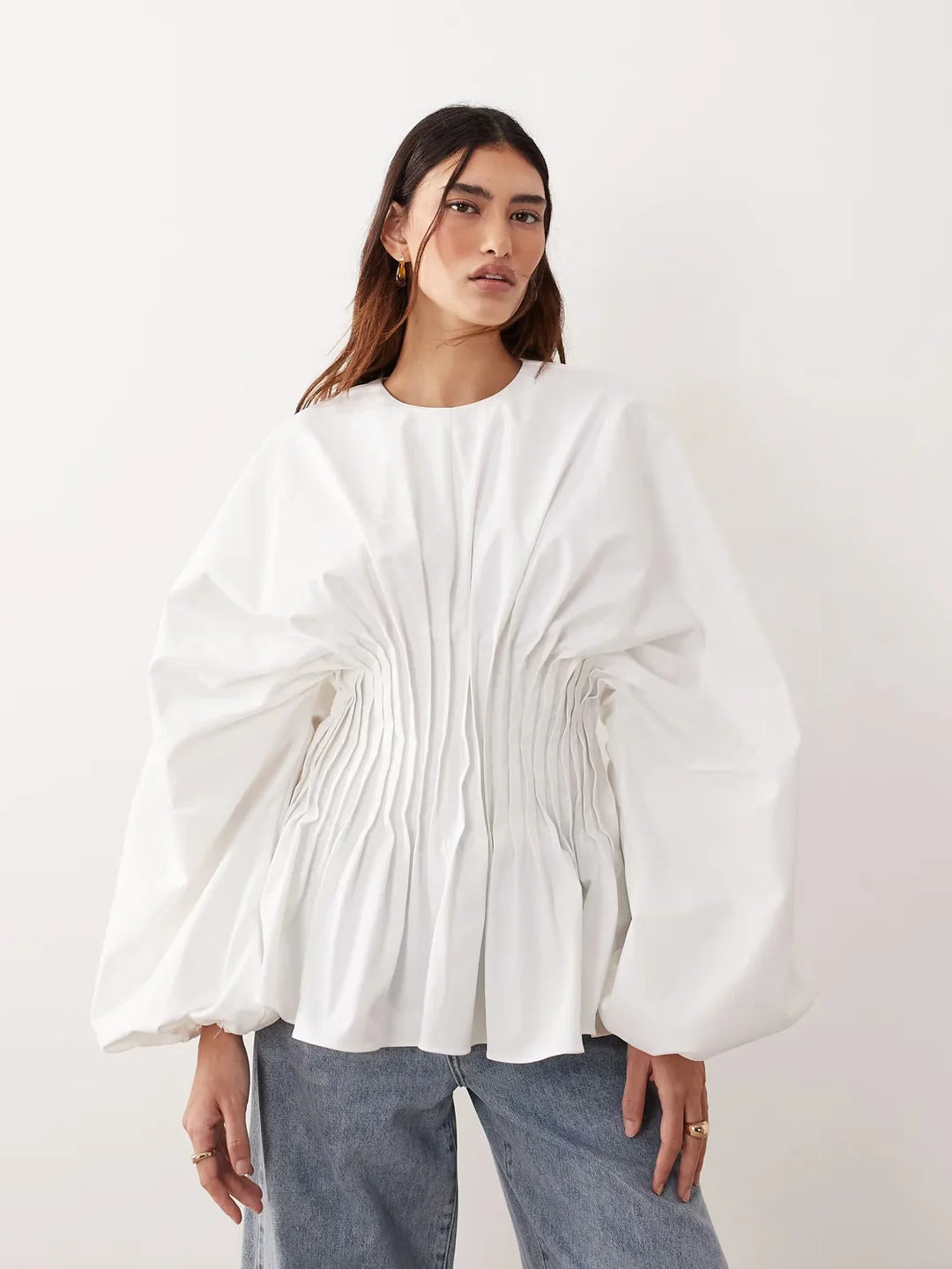 Blumiges Schulterfreies Stufiges Rüschen Maxikleid