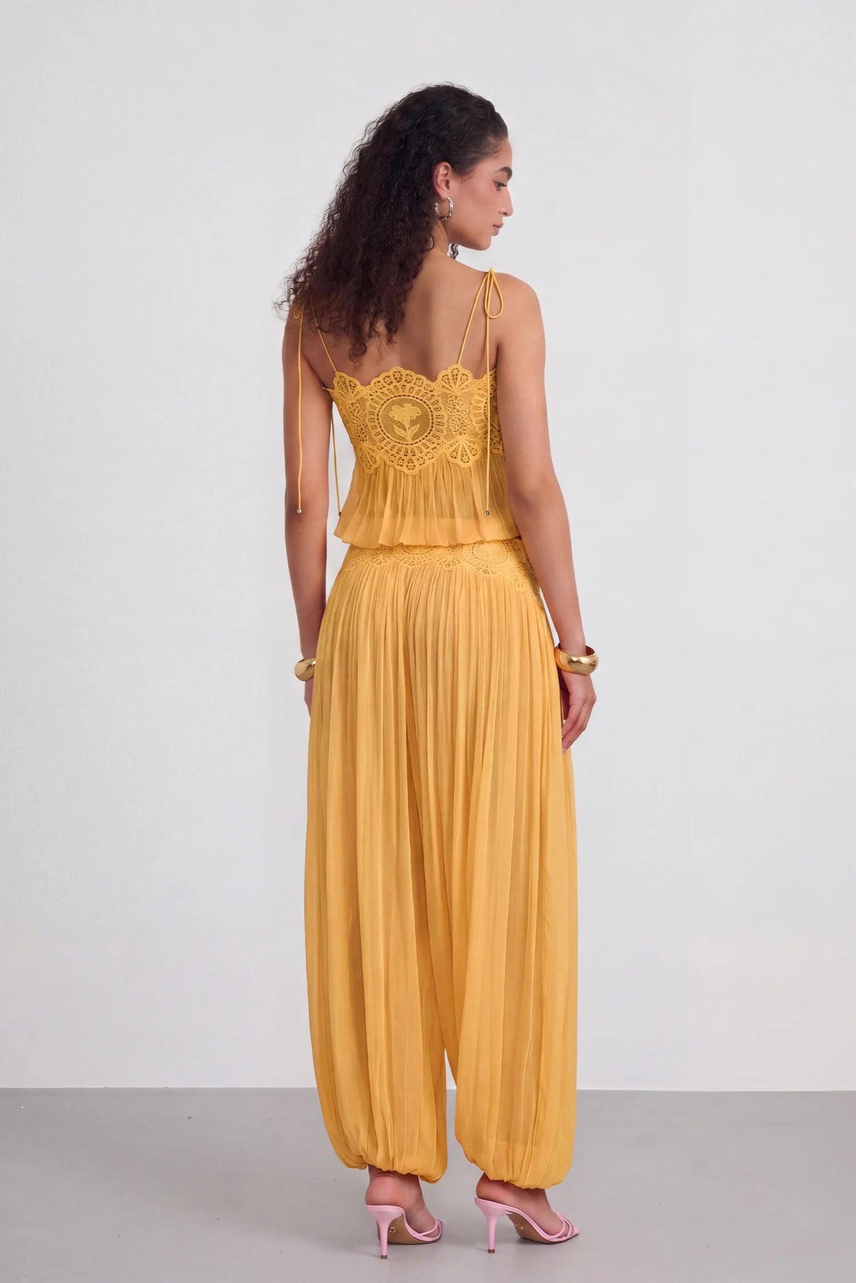Crochet Lace Tie Strap Cami Top