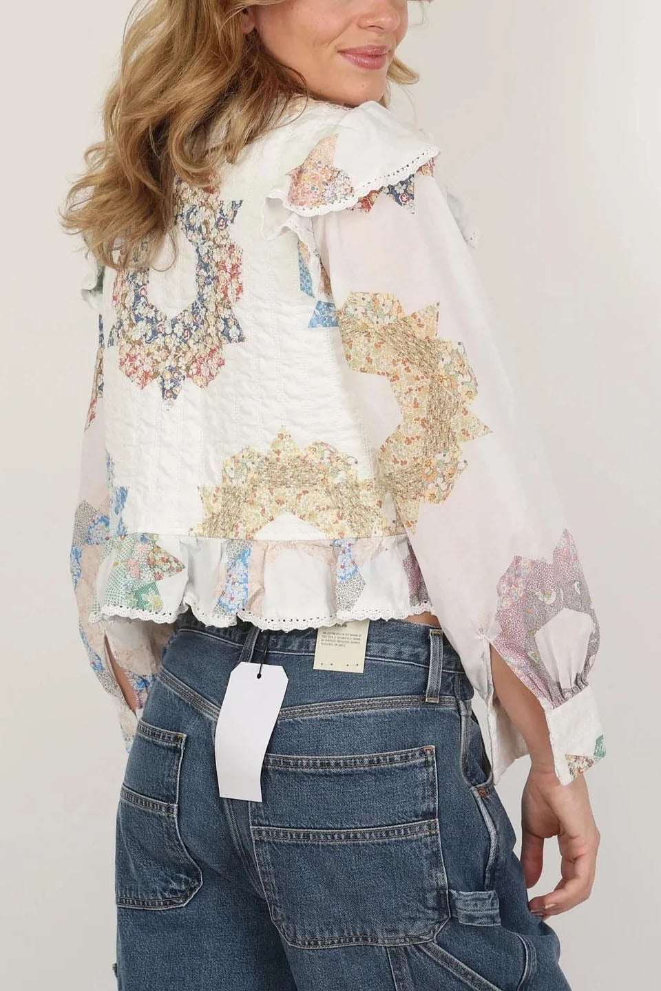 Quilted Bodice Table Cloth Blouse