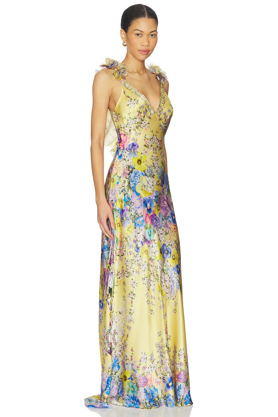 Robe midi crème sans manches