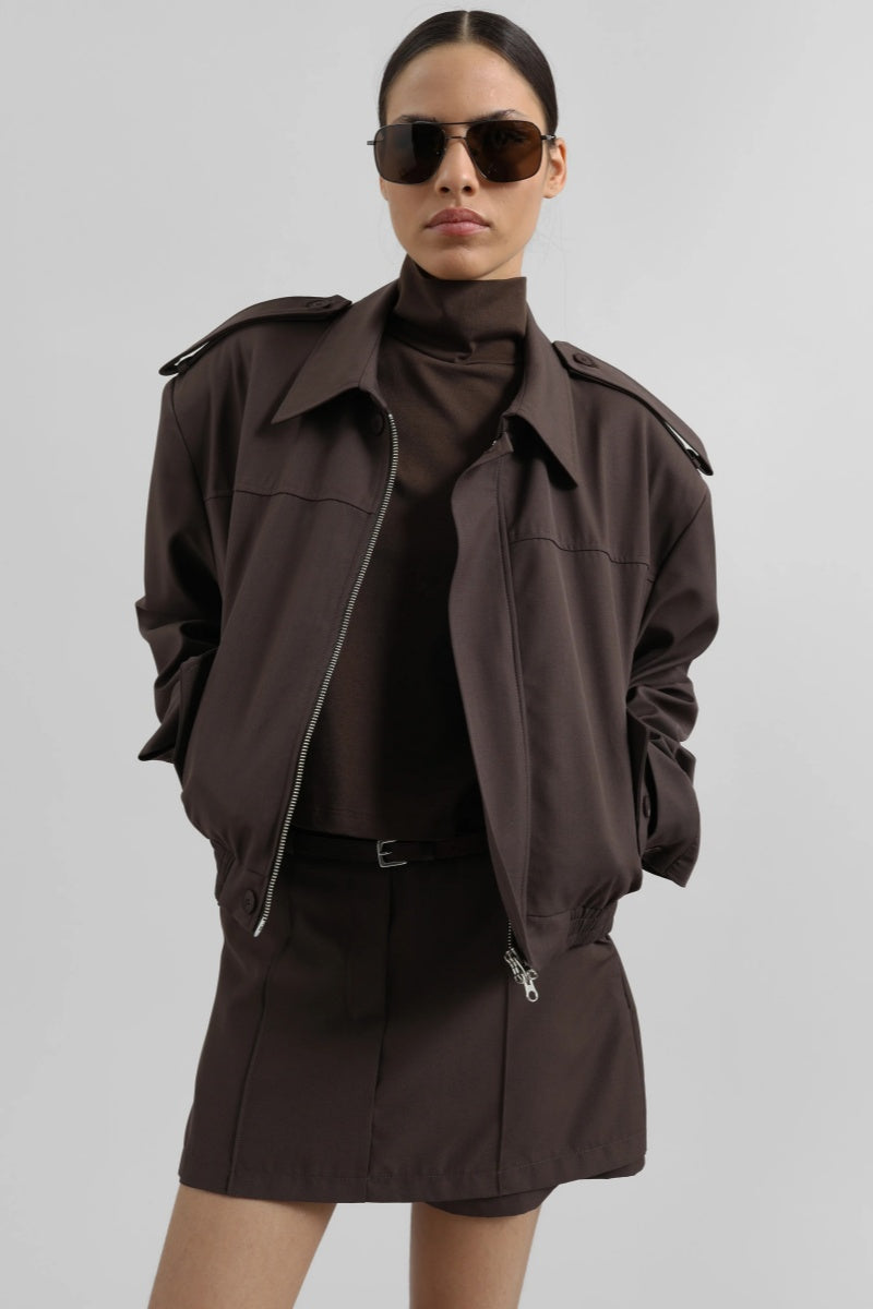 Cropped Bomber Set