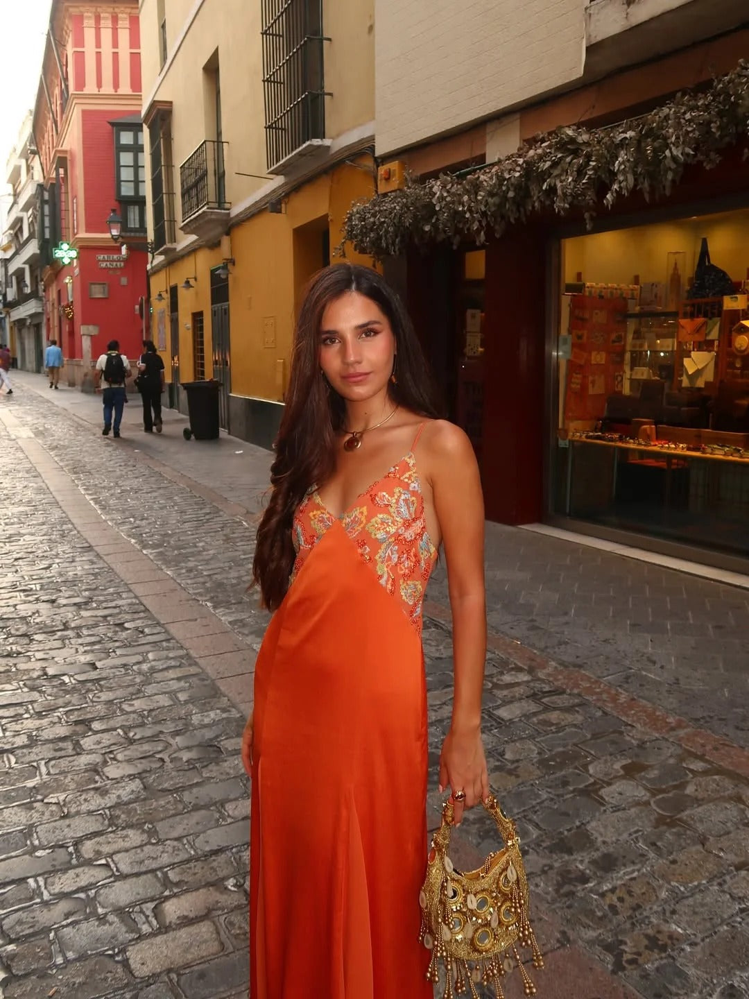 Witte Cape Flow Maxi-jurk