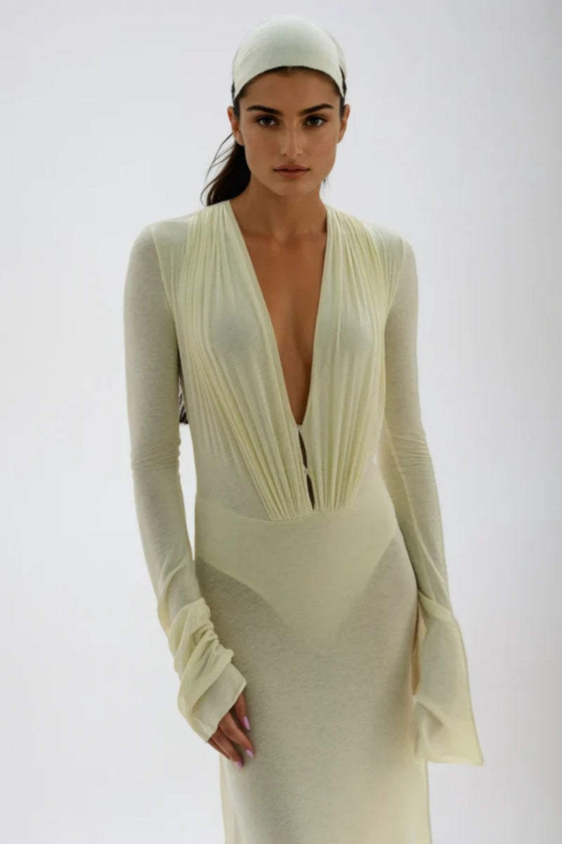 High Waist Slim Maxi Dress